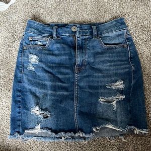 American Eagle Super Stretch Hi-Rise Mini Denim Skirt